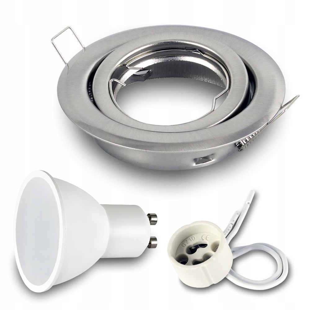

1x Oprawa halogenowa ruchoma Sn +żar. Led GU10 7W