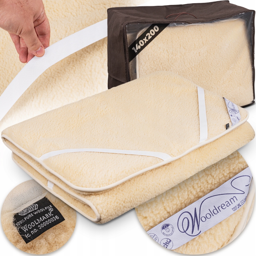 Vlnený Matrac 100 % Merynos Tumbler Antialergický Chránič 140x200
