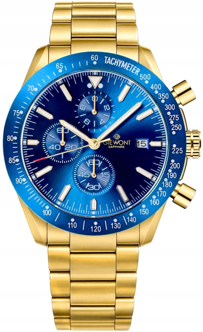 Pánské Hodinky Giewont Chronograph Sapphire Modré zlato GW8720-B6