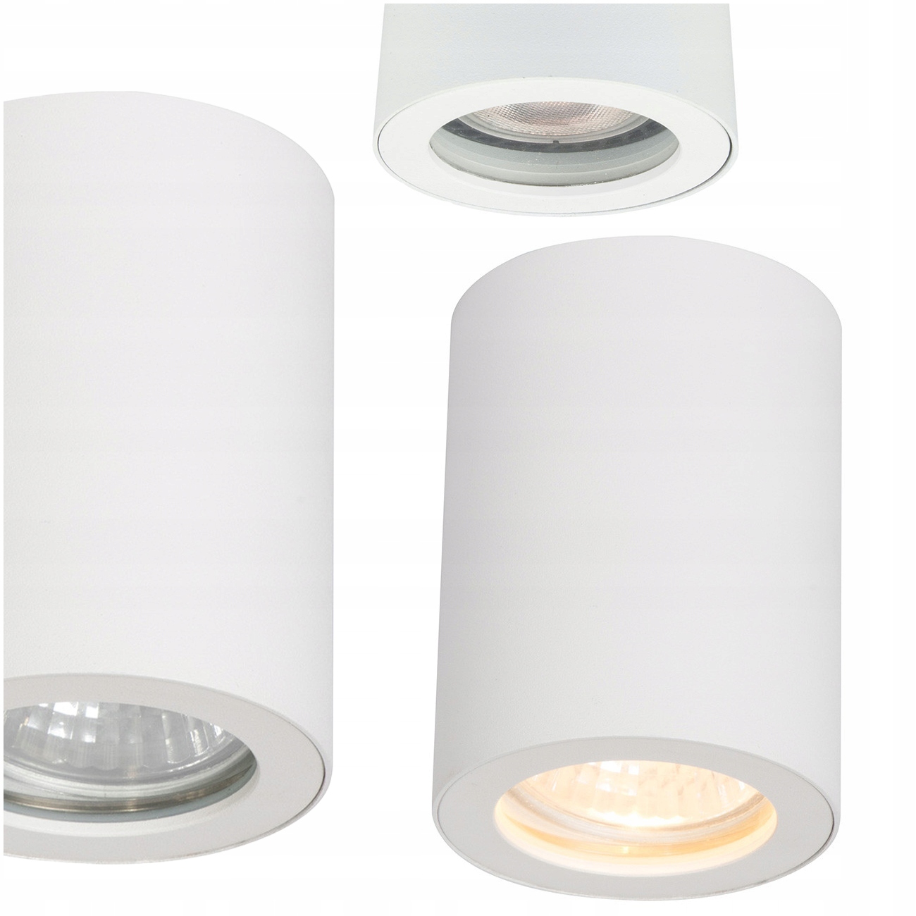 Nástěnné Svítidlo Spot Kulaté Stropní Svítidlo Stropní Kulaté GU10 Bílé IP65 LP-6510/1SM Wh