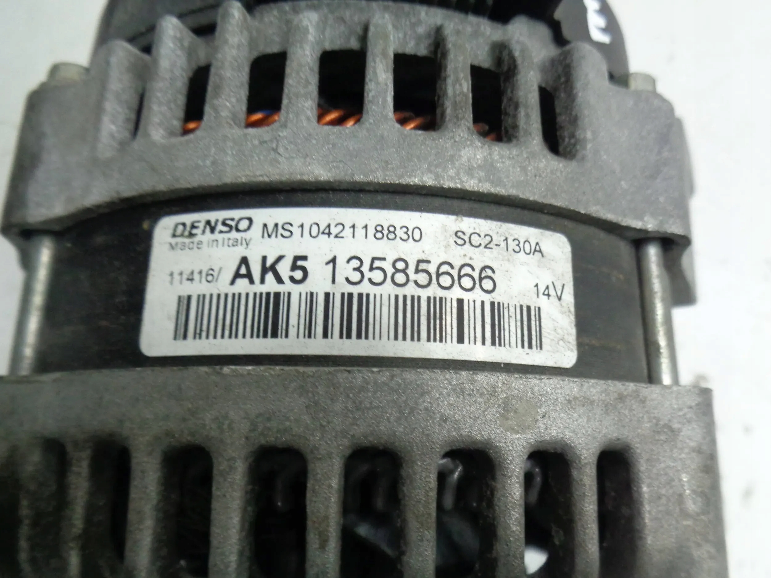 OPEL CORSA E ADAM 1.4 T ALTERNATOR 13585666