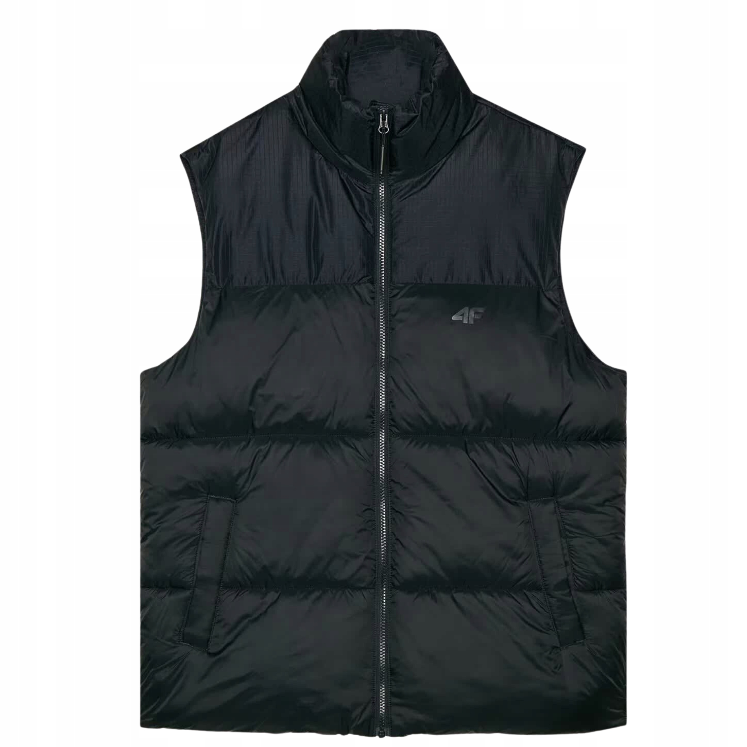 Pánská prošívaná péřová Bunda Bez Rukávů 4F s krátkým rukávem a Se Stojáčkem vel. S