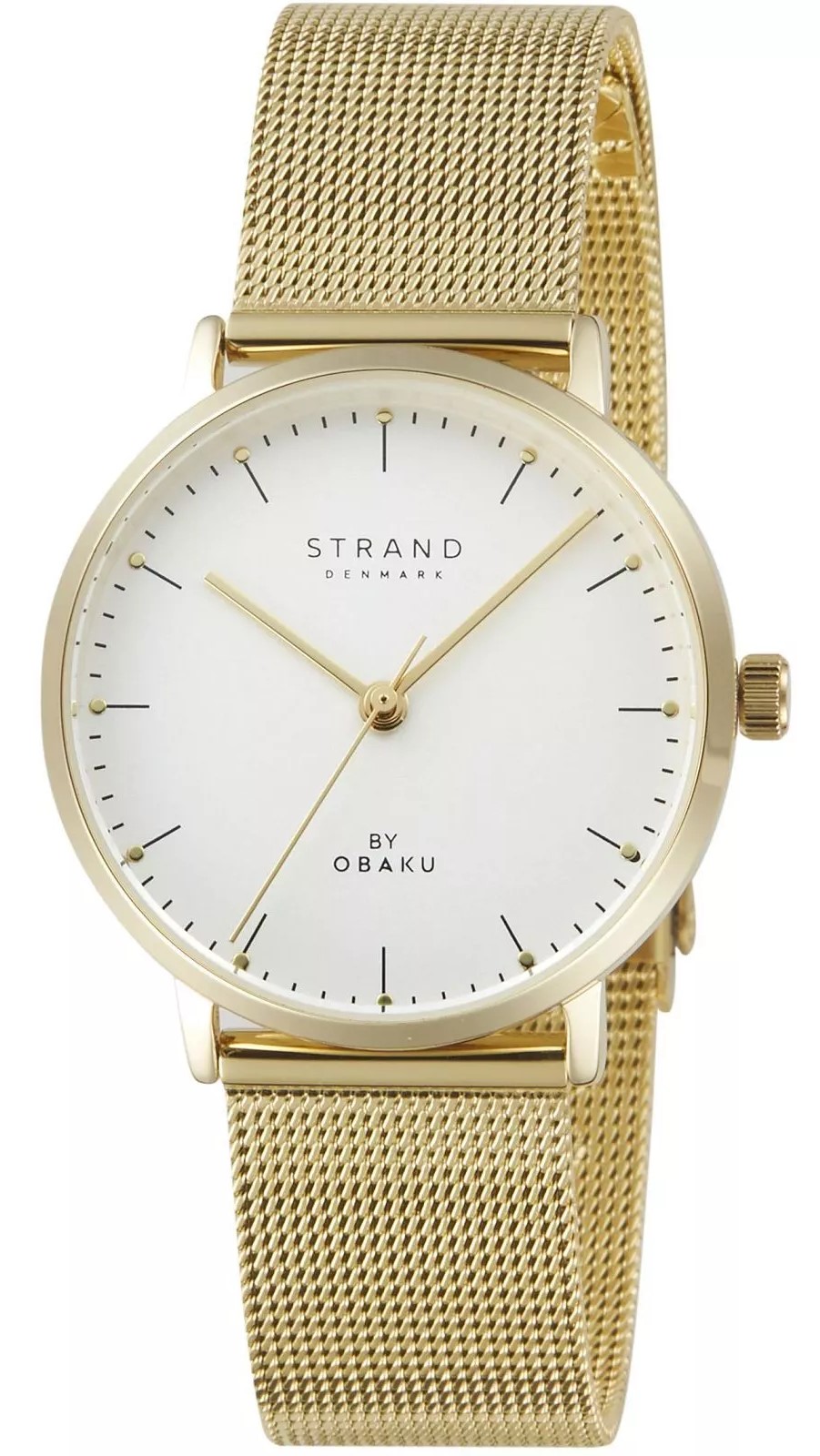 Nové dámské hodinky Japonský stroj Strand by Obaku S725LXGIMG-DG mesh