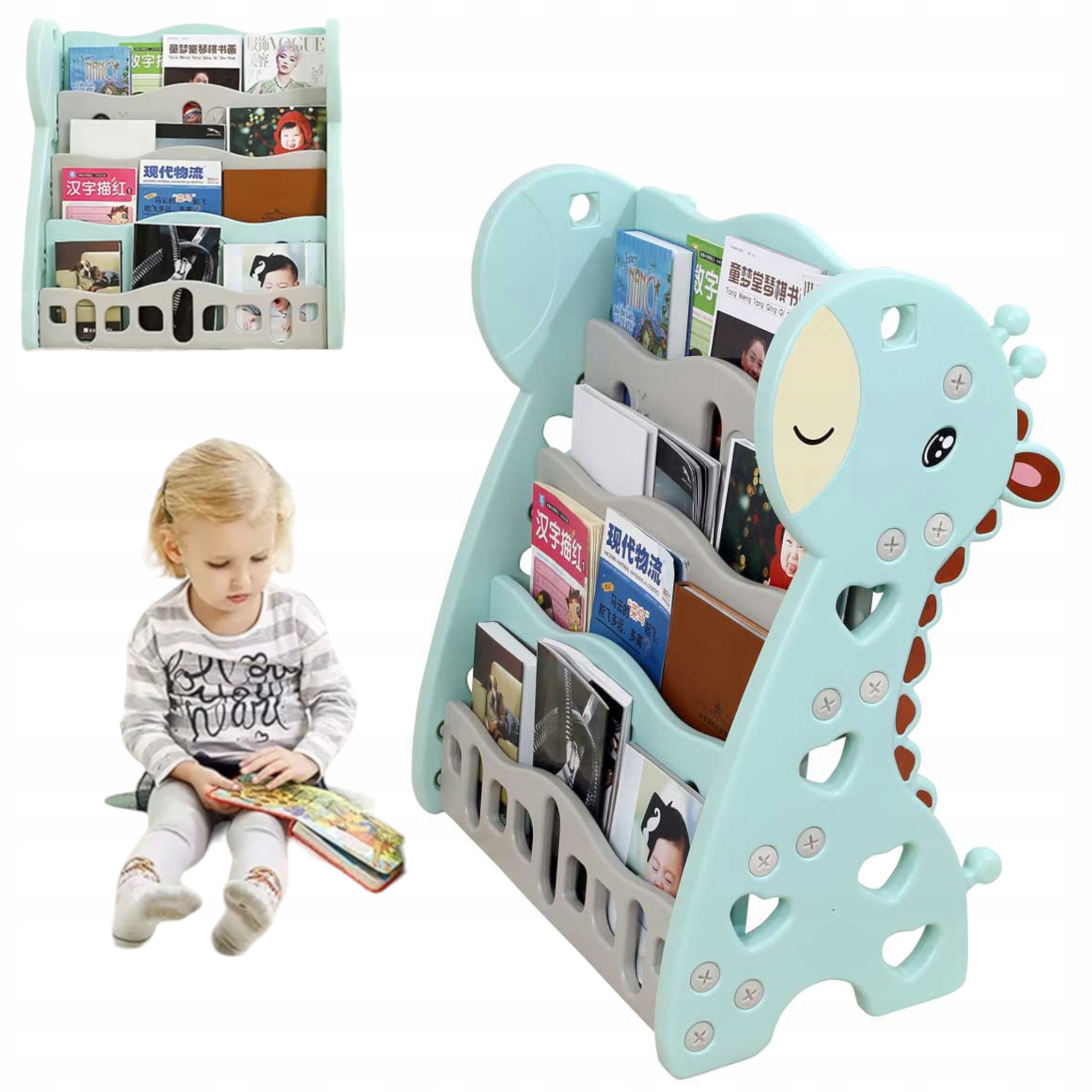 REGAŁ MONTESSORI NA KSIĄŻKI PÓŁKA SZAFKA ORGANIZER POKÓJ DZIECIĘCY Z33Z EAN (GTIN) 5906058670897