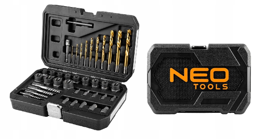 Sada na poškozené šrouby s vrtáky a vytahováky, 40 kusů