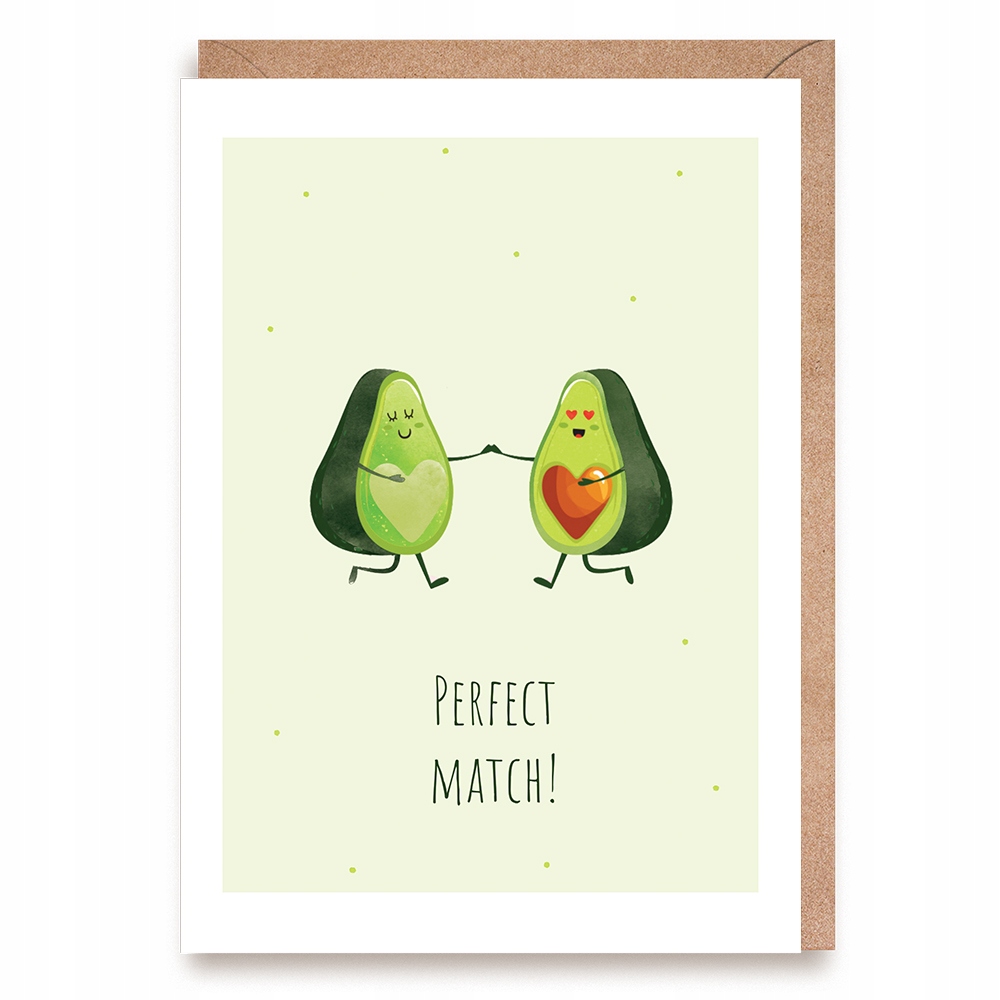 KARTKA okolicznościowa EKO koperta KARNET Awokado