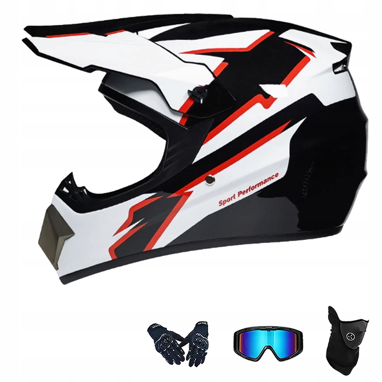 Helma Na Elektrickou Koloběžku Cross Enduro Quad Bmx Helma Brýle Rukavicexl