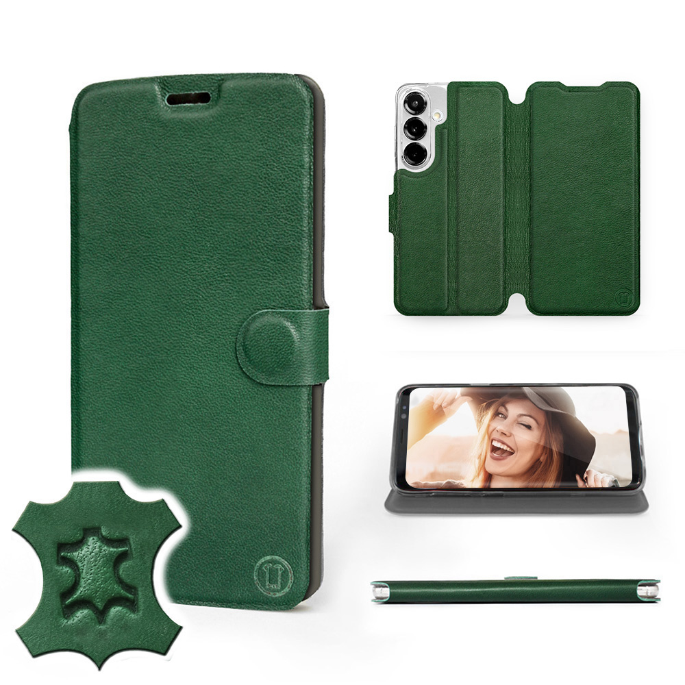 Etui Mobiwear do Samsung Galaxy S25 Green Leathe