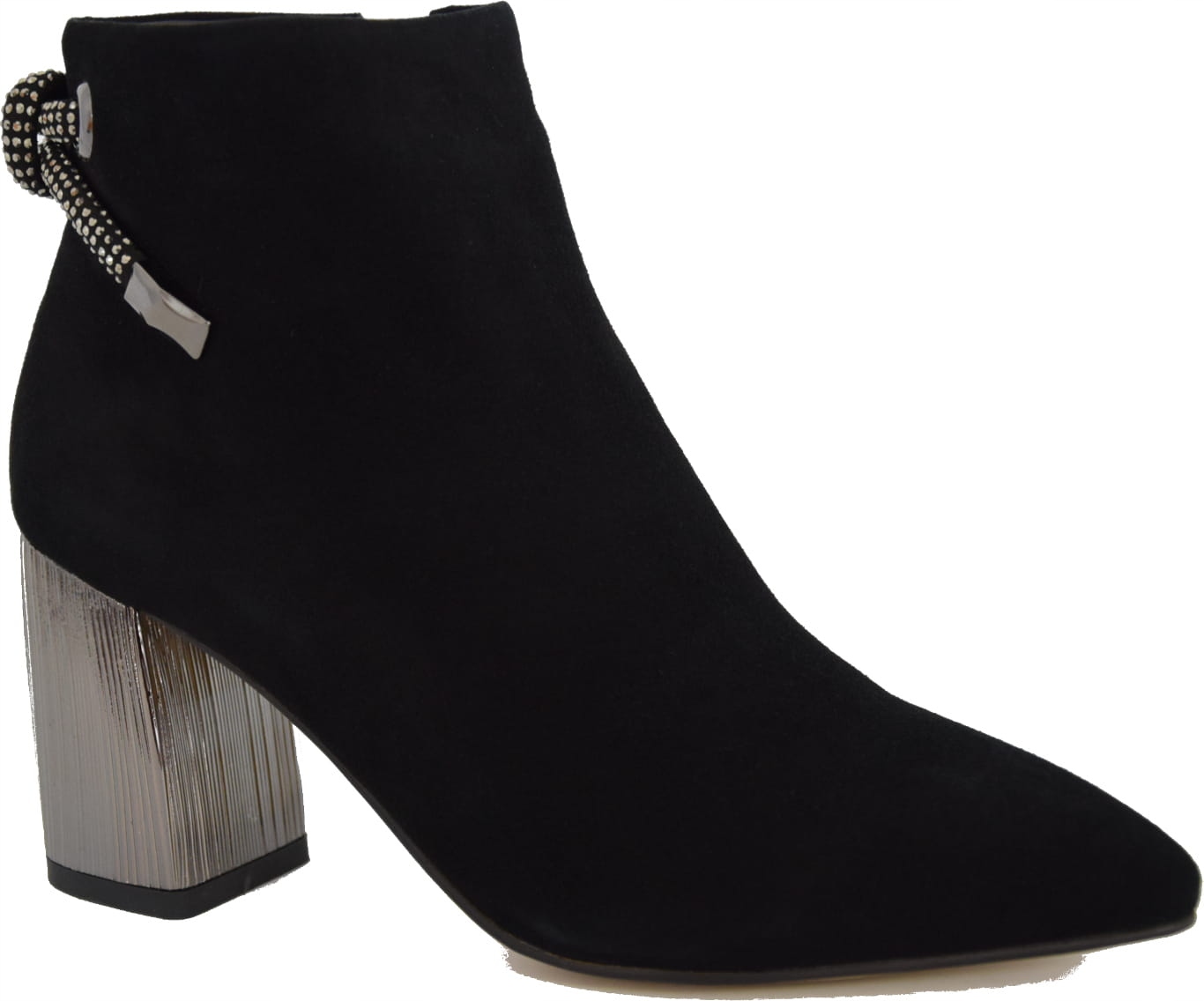 Botki Damskie Modne Buty Zimowe Czarne 47C198 R.37