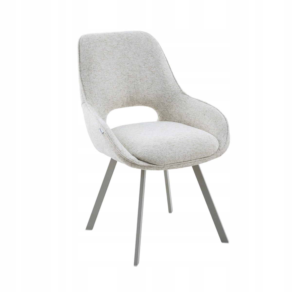 Krzesło Alagi w tkaninie beżowe 57x63x82 cm Homla