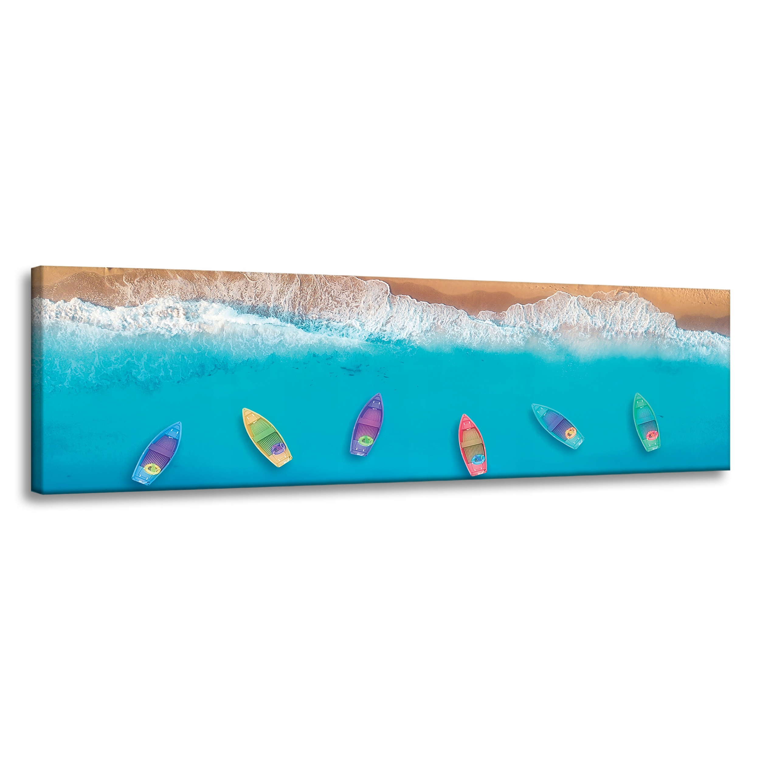 Obraz na plátně Lodě na břehu Písku Voda 120x40 cm Ideální jako dárek