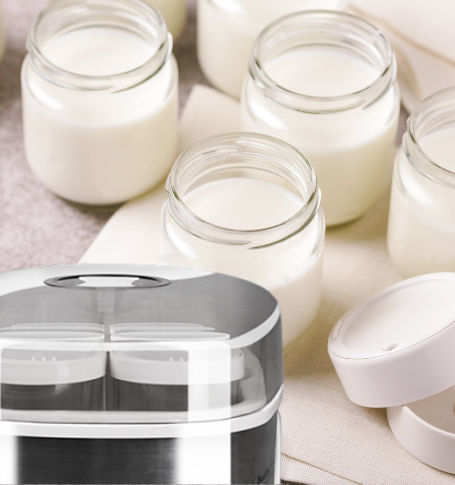 JOGURTOWNICA, TIMER, AUTOMAT, 1440ML /8x180ML/ Kolor dominujący biały