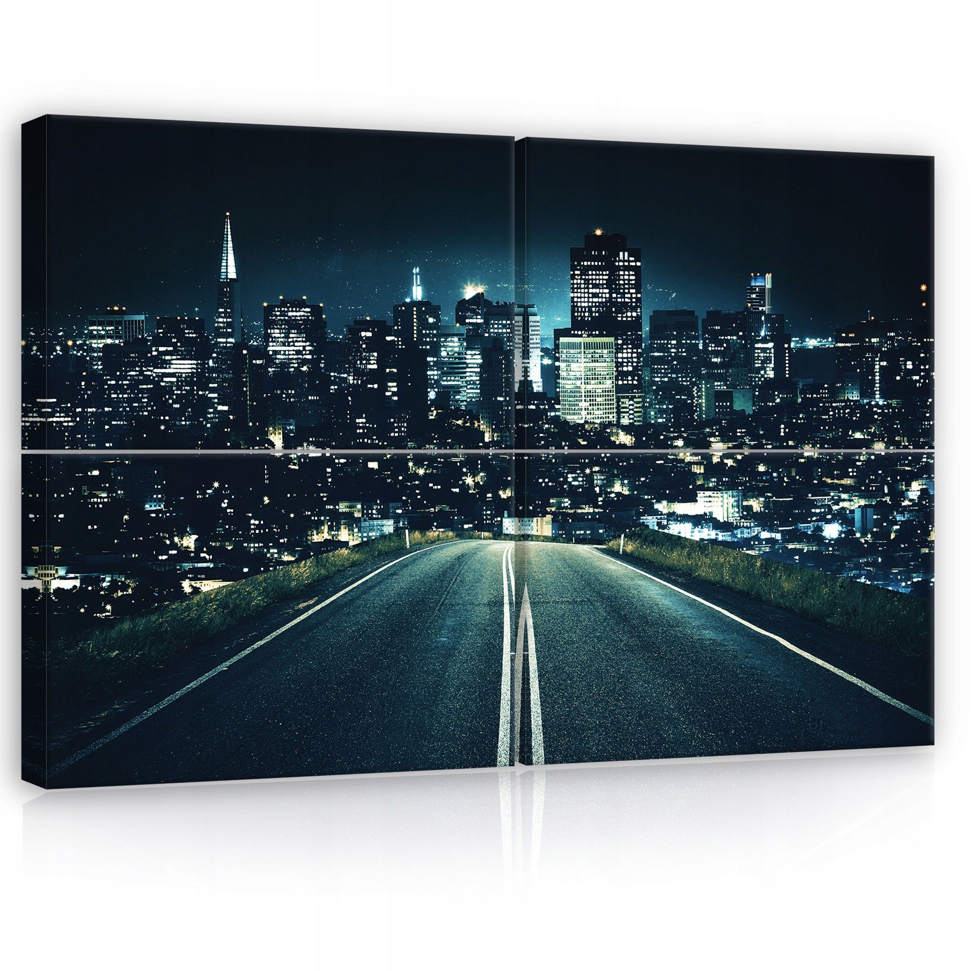 Obraz 120x80 Nočné mesto cesta svetlo metropola urbanizmus cestovanie
