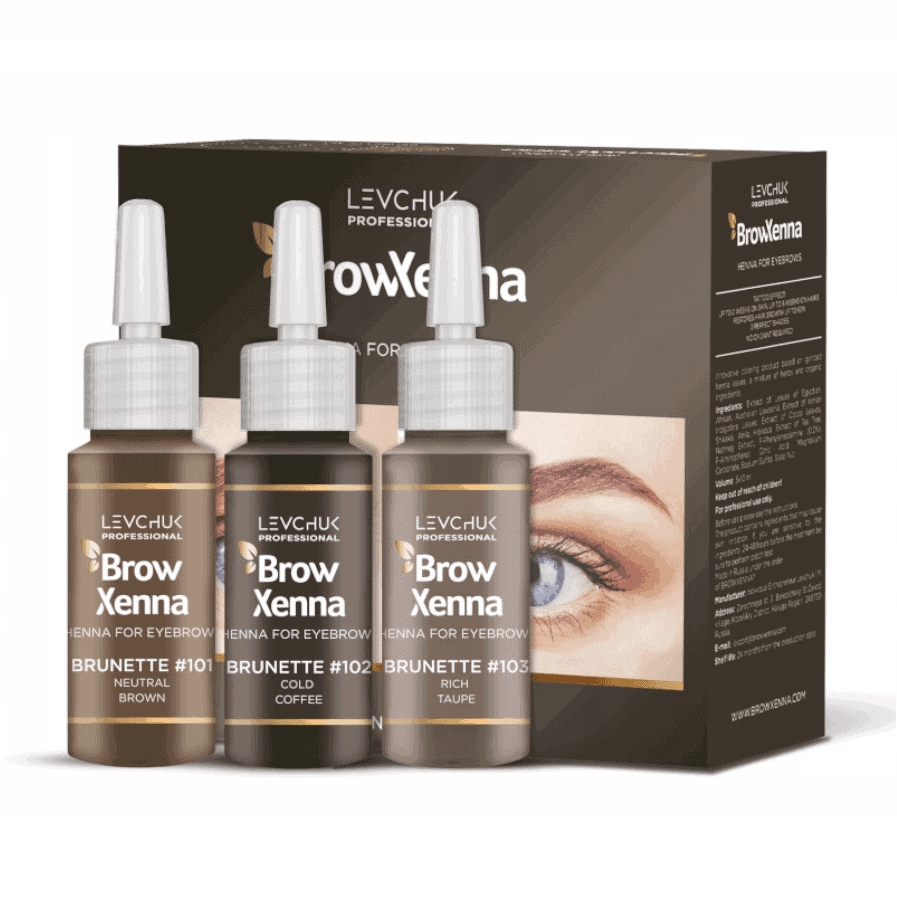 Brow Xenna Henna Pudrová sada Brunette #101 #102 #103