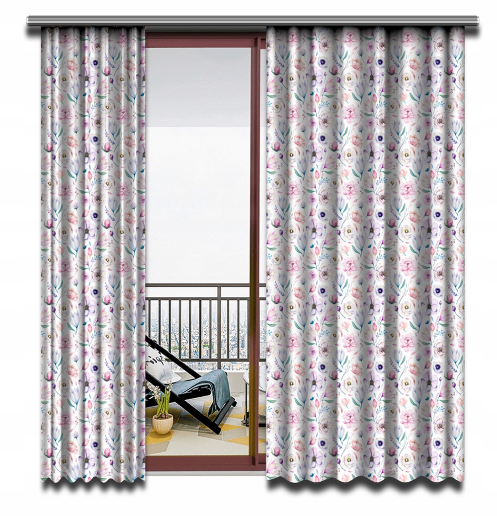 

Zasłony Na Żabki 140x250 Wzór 2 Szt Piwonia