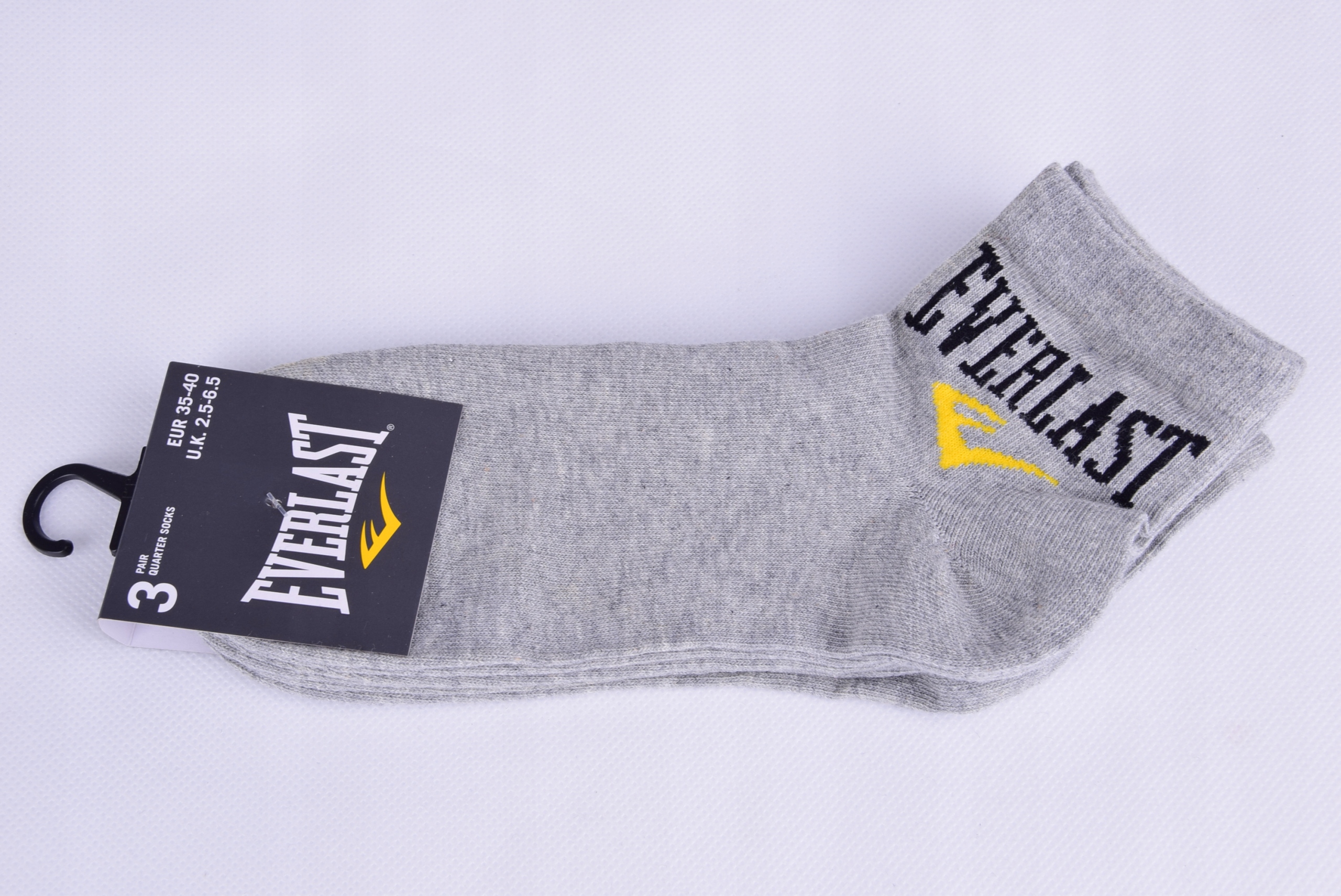 

Skarpetki Everlast 3pary Quarter Socks Szare 35-40
