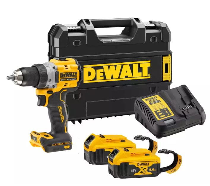 Dewalt DCD805P2LRT 18V Xr Wiertarko Wkrętarka Z Udarem 2x5Ah Smycze Tstak