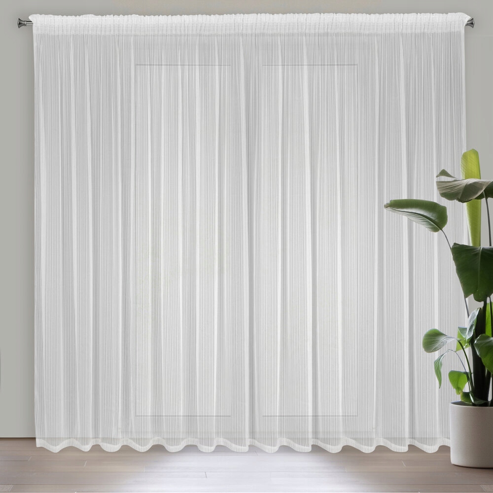 Hotová záclona na pásku Noelia 300x270 Eurofirany, bílá