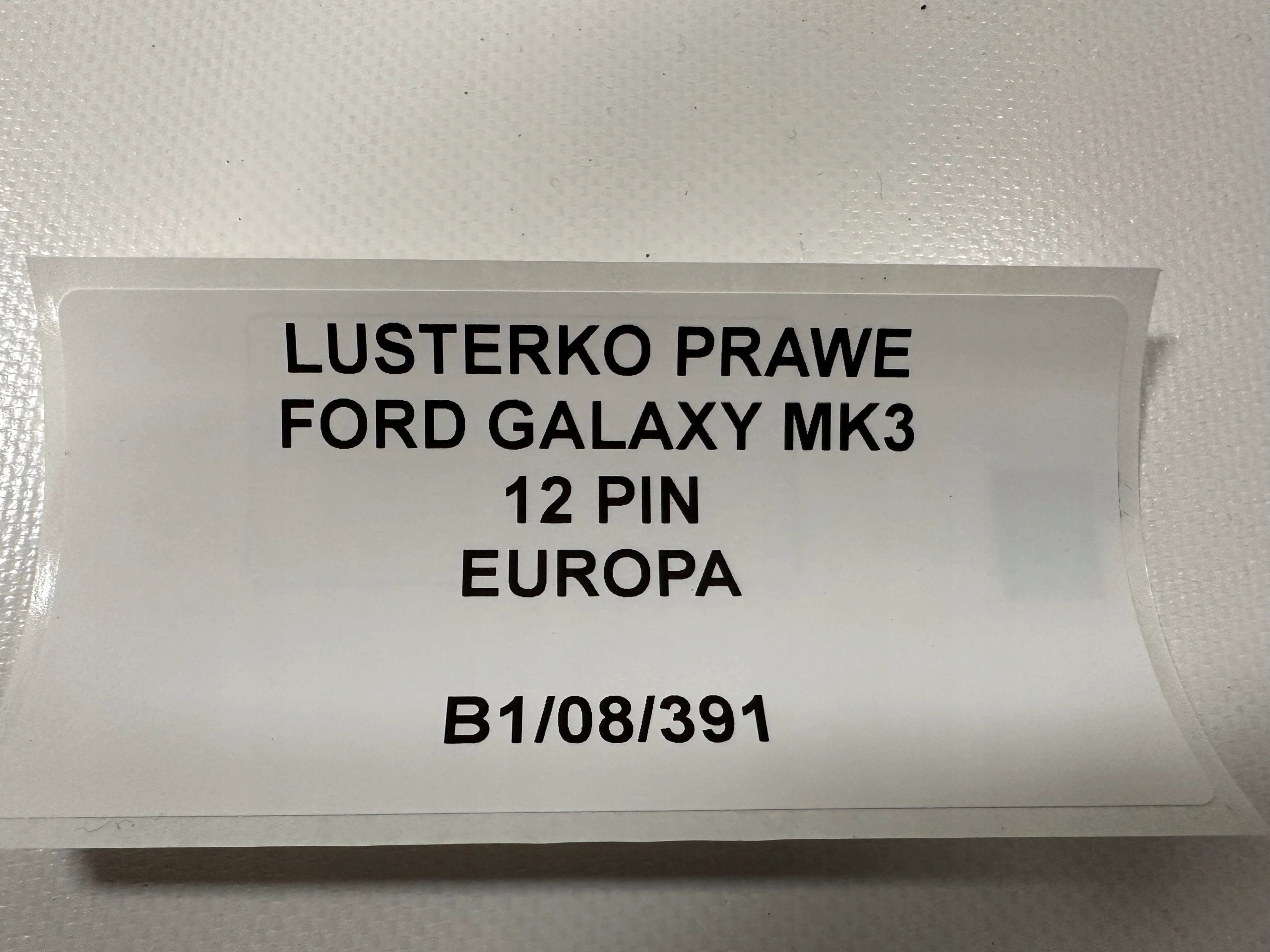 mirror right FORD GALAXY MK3 12 PIN EUROPA ORYG