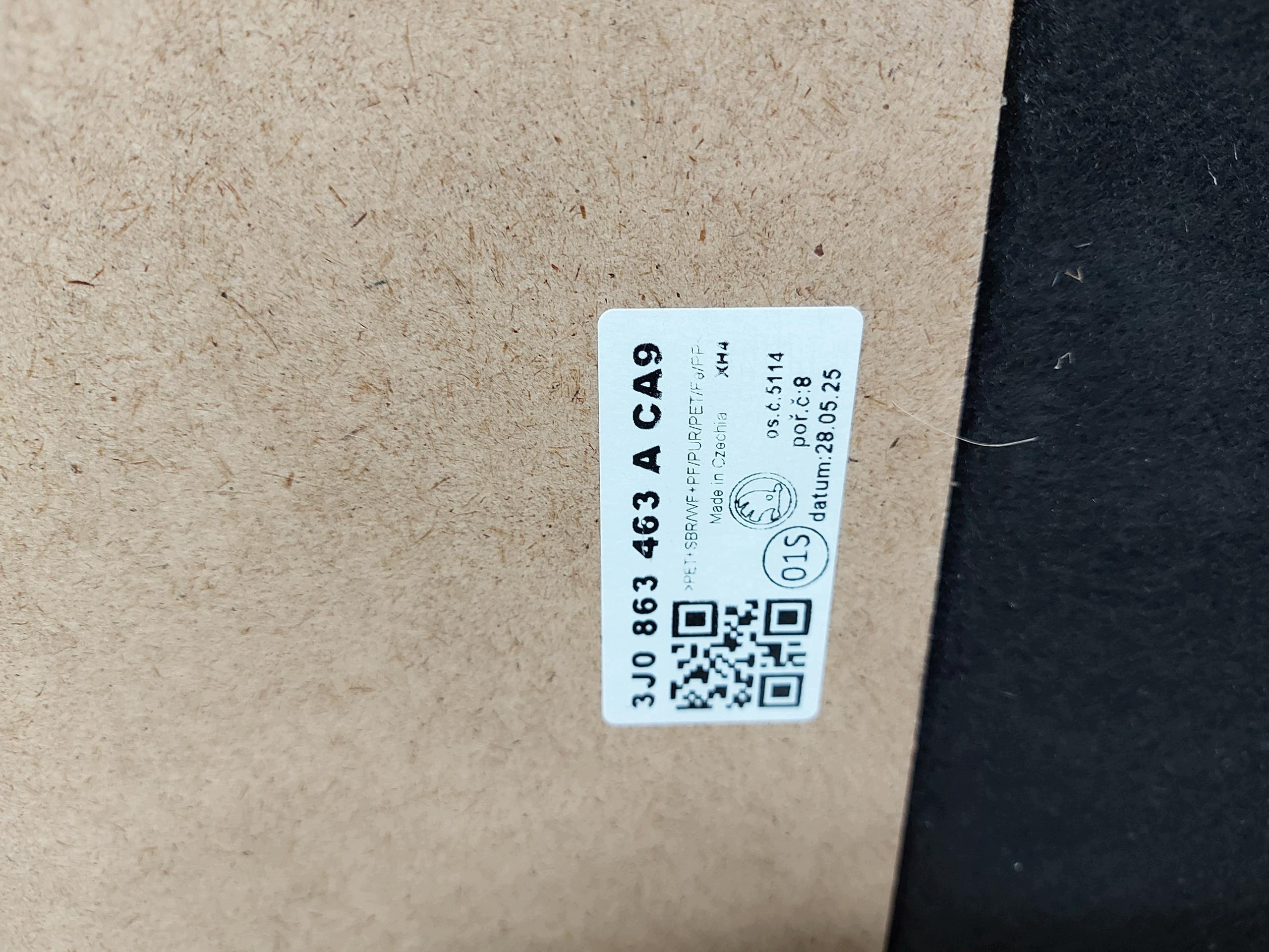 VW Passat R B9 3J0 mats carpet boot rear part rear 3j0863463a
