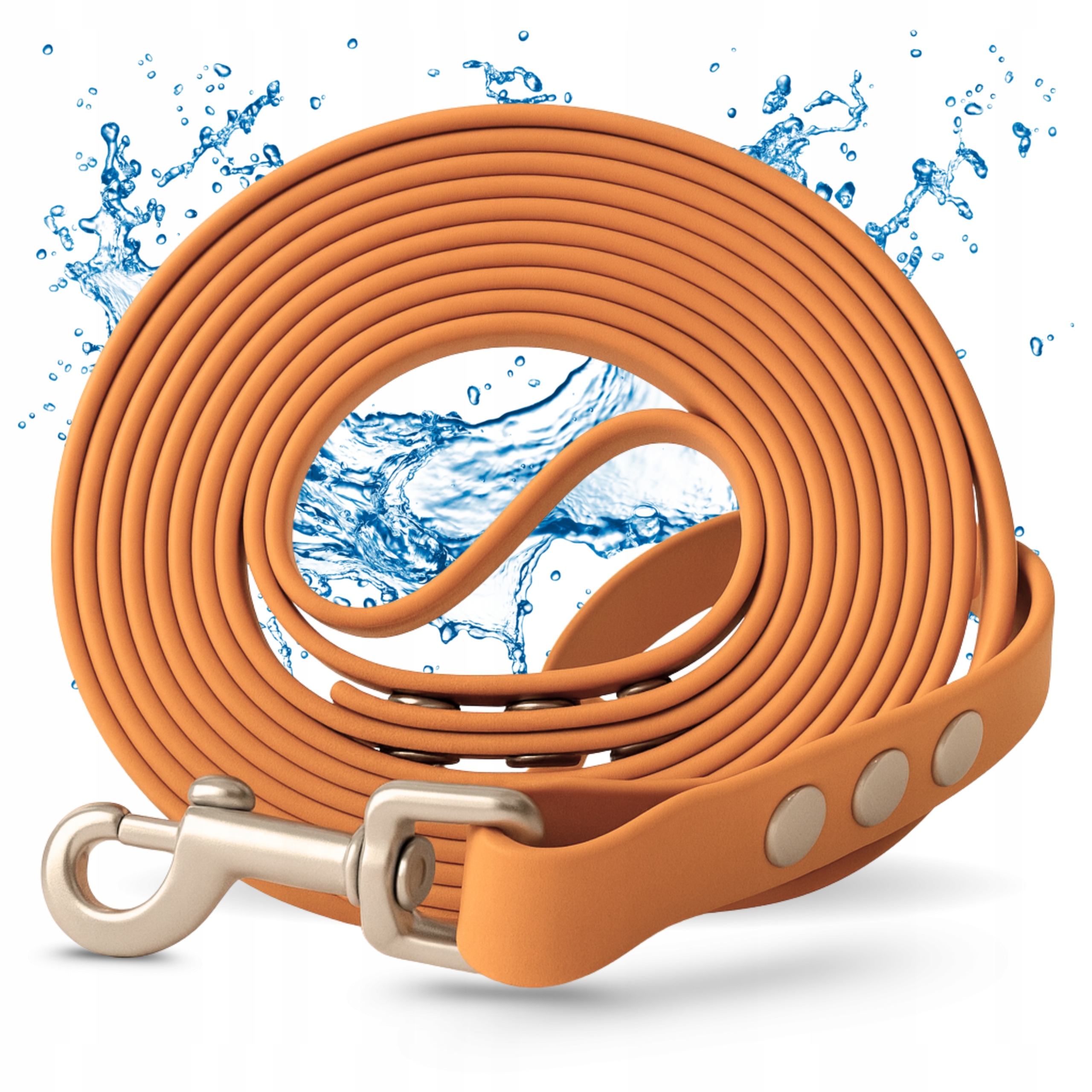 Vodítko pro malého velkého psa 20 m voděodolná, silná, dlouhá krátká, béžová