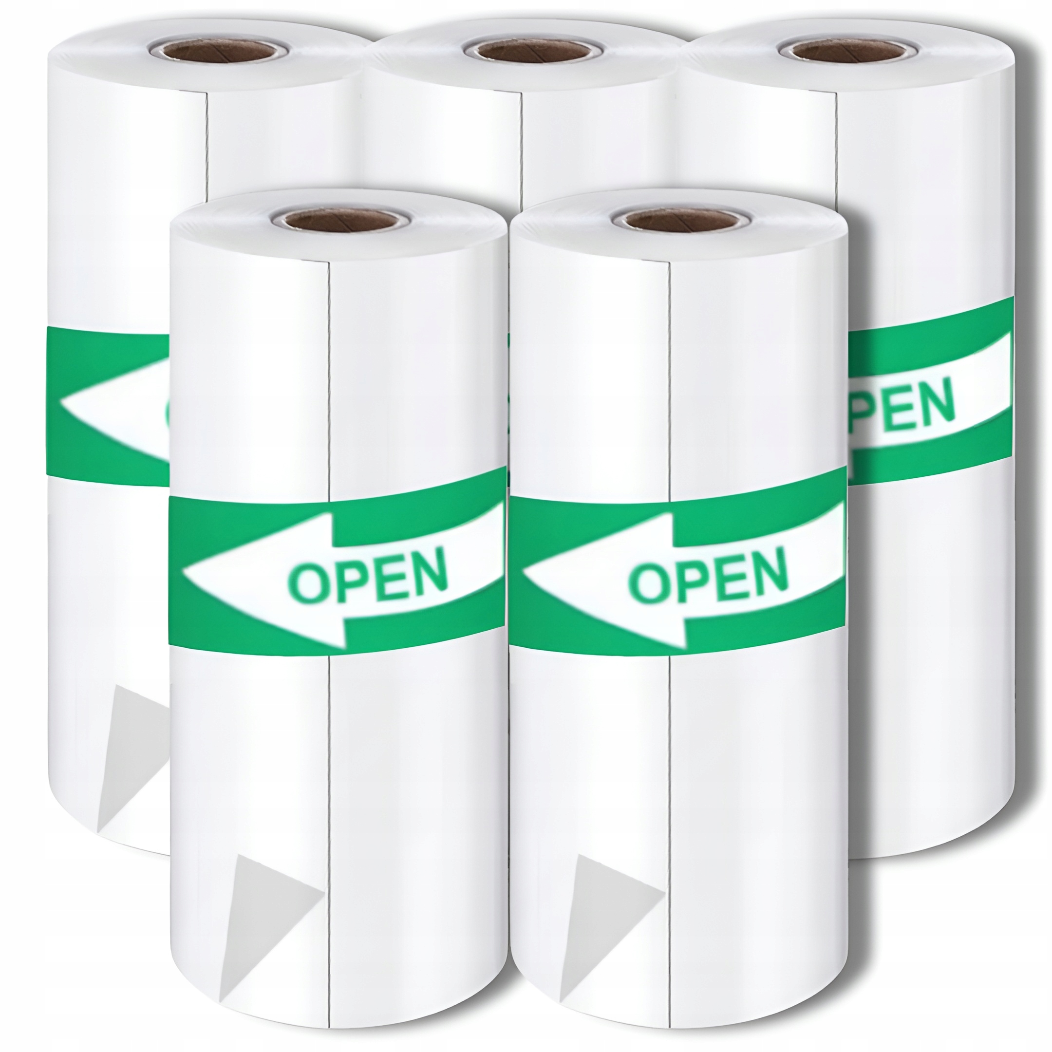 5xPAPIER TERMICZNY ROLKA SAMOPRZYLEPNA DO DRUKARKI APARATU NATYCHMIASTOWEGO