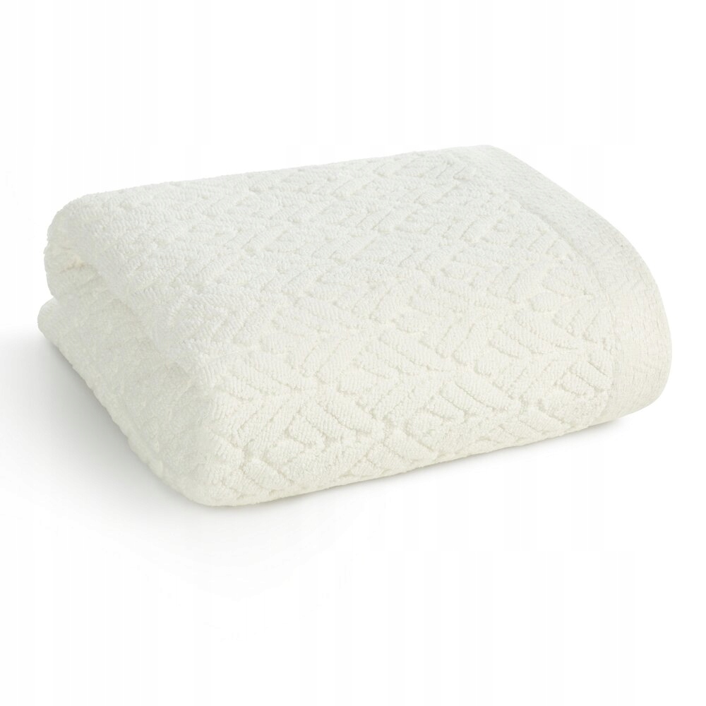 Koupelový ručník 70X140 krémový s reliéfním vzorem Eurofirany