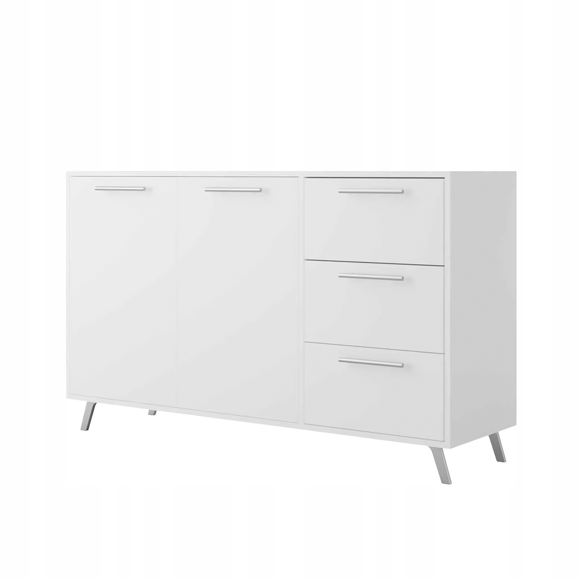 Komoda Elise 140 cm do obývacího pokoje Ložnice Bílá