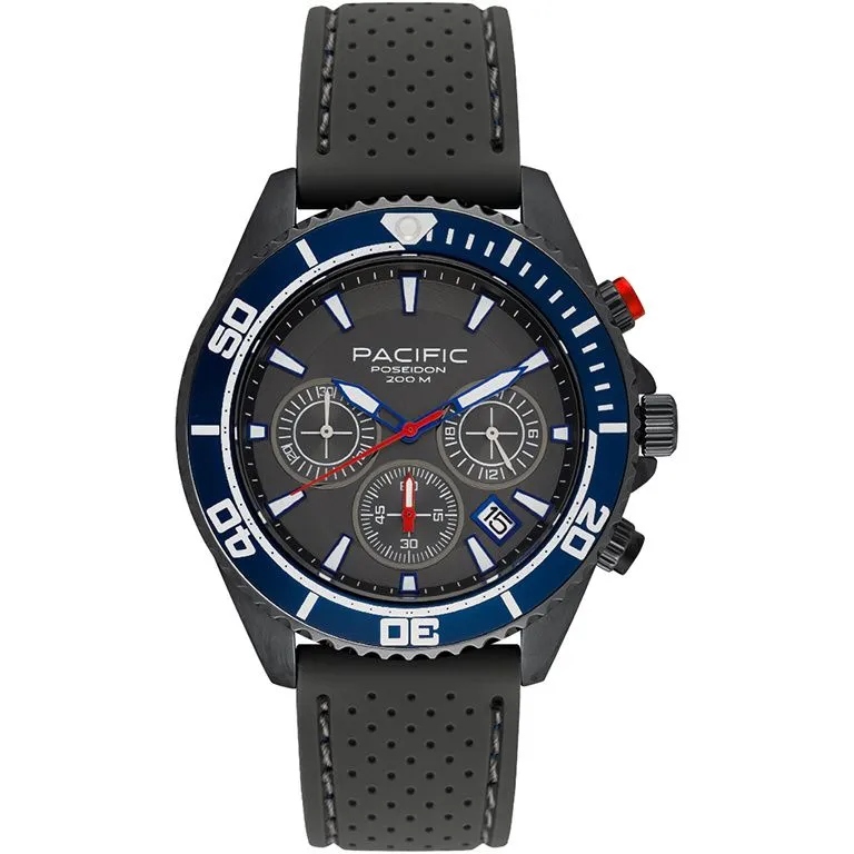 Pacific Poseidon SMPA-2004-05 šedé pánské hodinky chronograf 200M