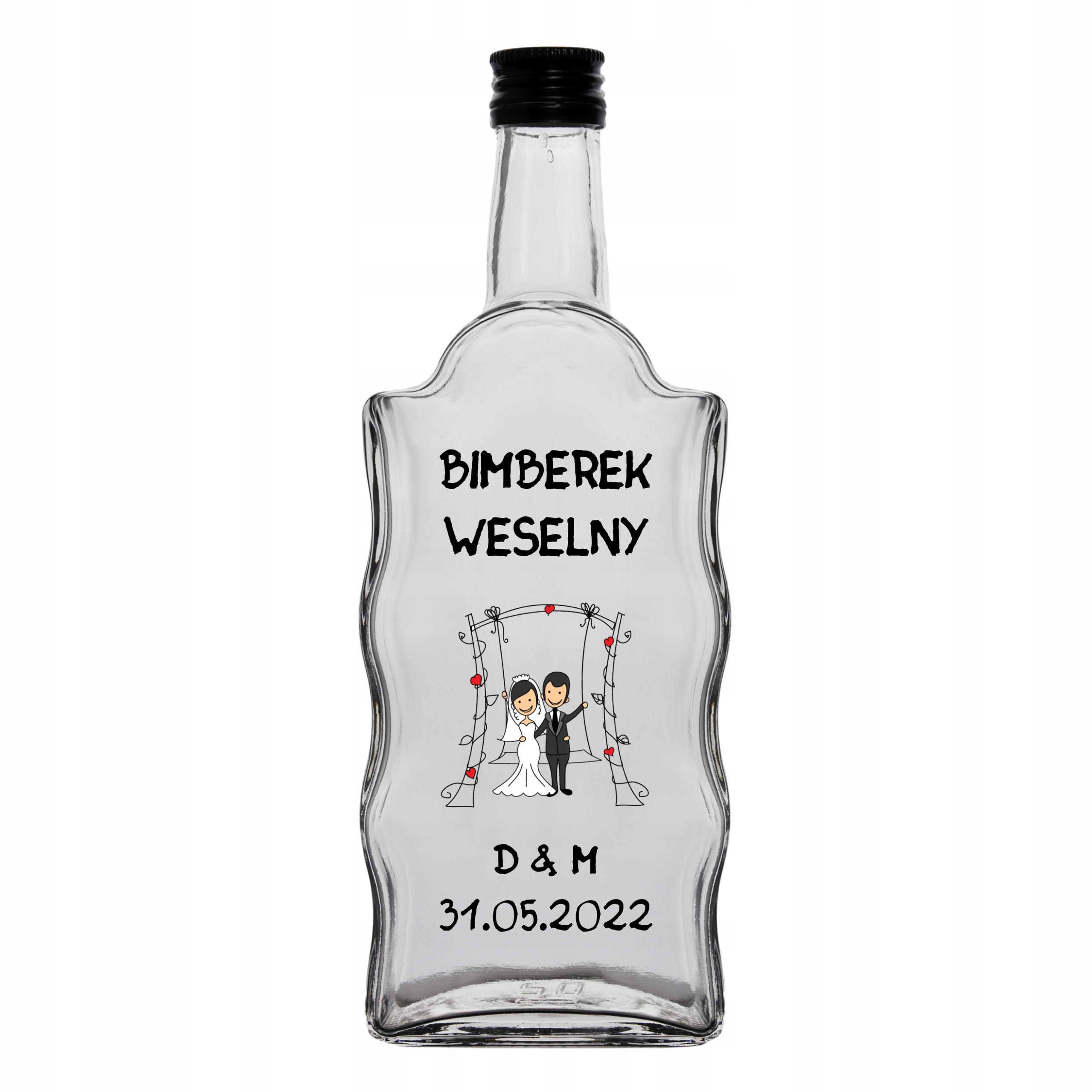 

5X Personalizowane Butelki Na Alkohol Bimber 500ML