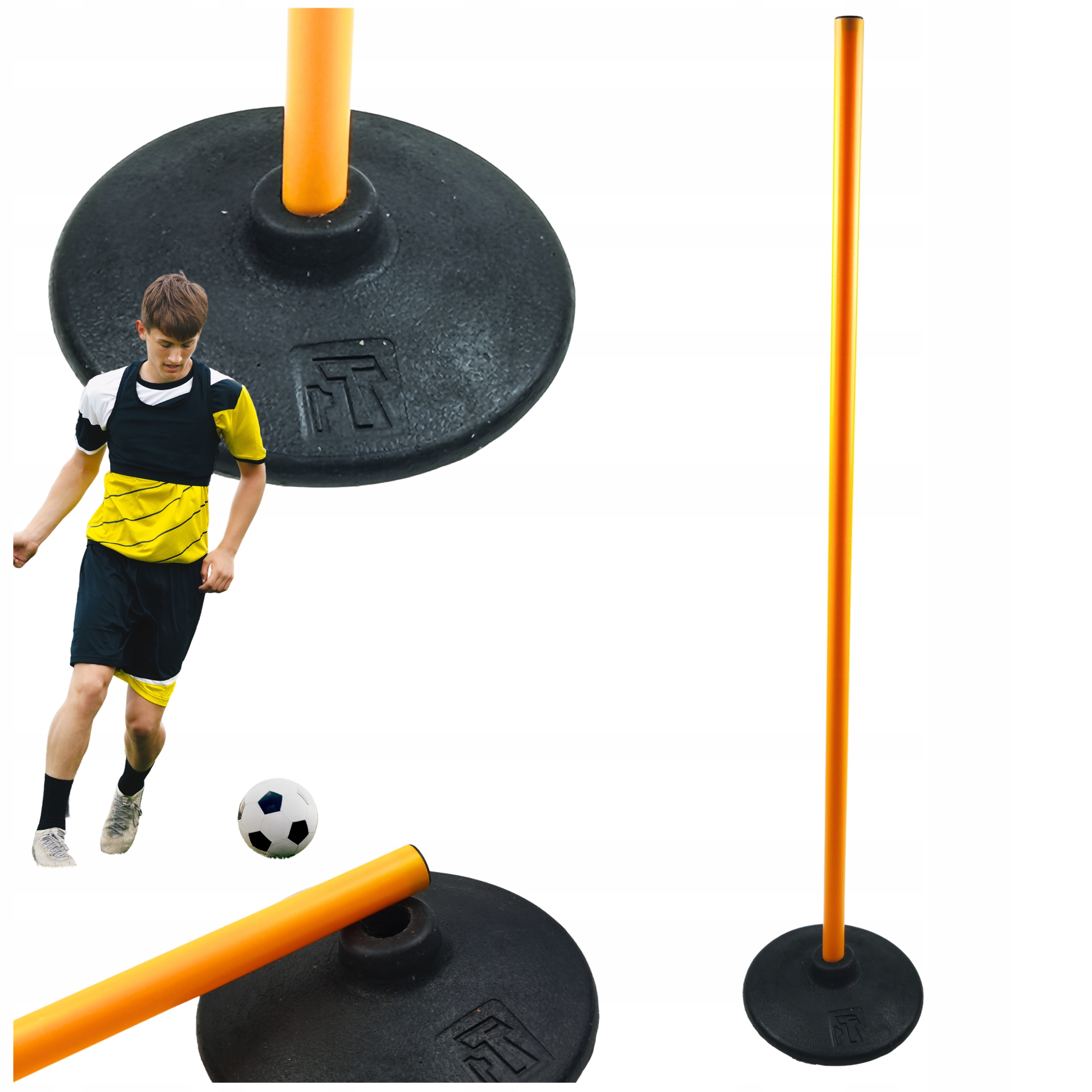 Tyczka treningowa laska 100 cm z podstawą 1kpl. trening koordynacyjny