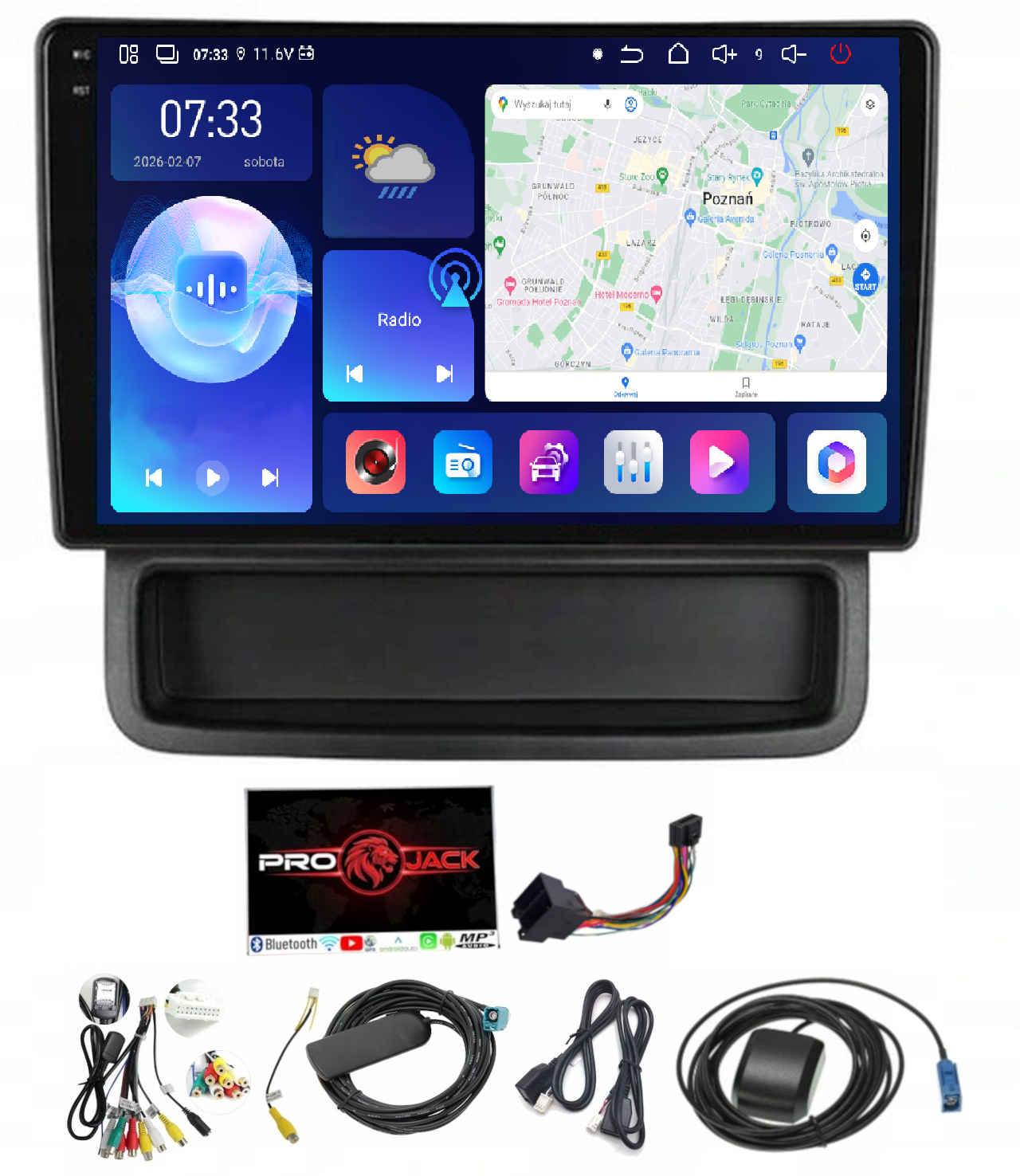 Rádio Navigácia Gps Android Auto Opel Vivaro 2010-2014 6GB Ram 128GB Pamäť Sim