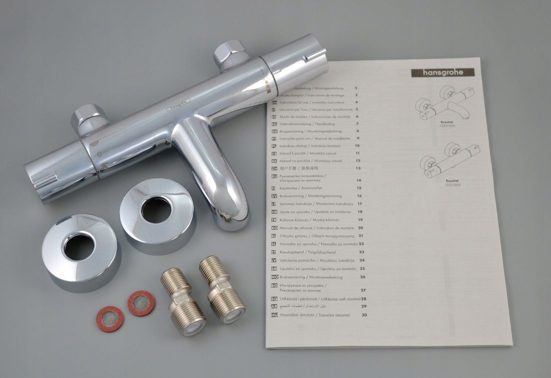 HANSGROHE Bateria wannowa TERMOSTAT + Deszczownica Liczba uchwytów dwuuchwytowa