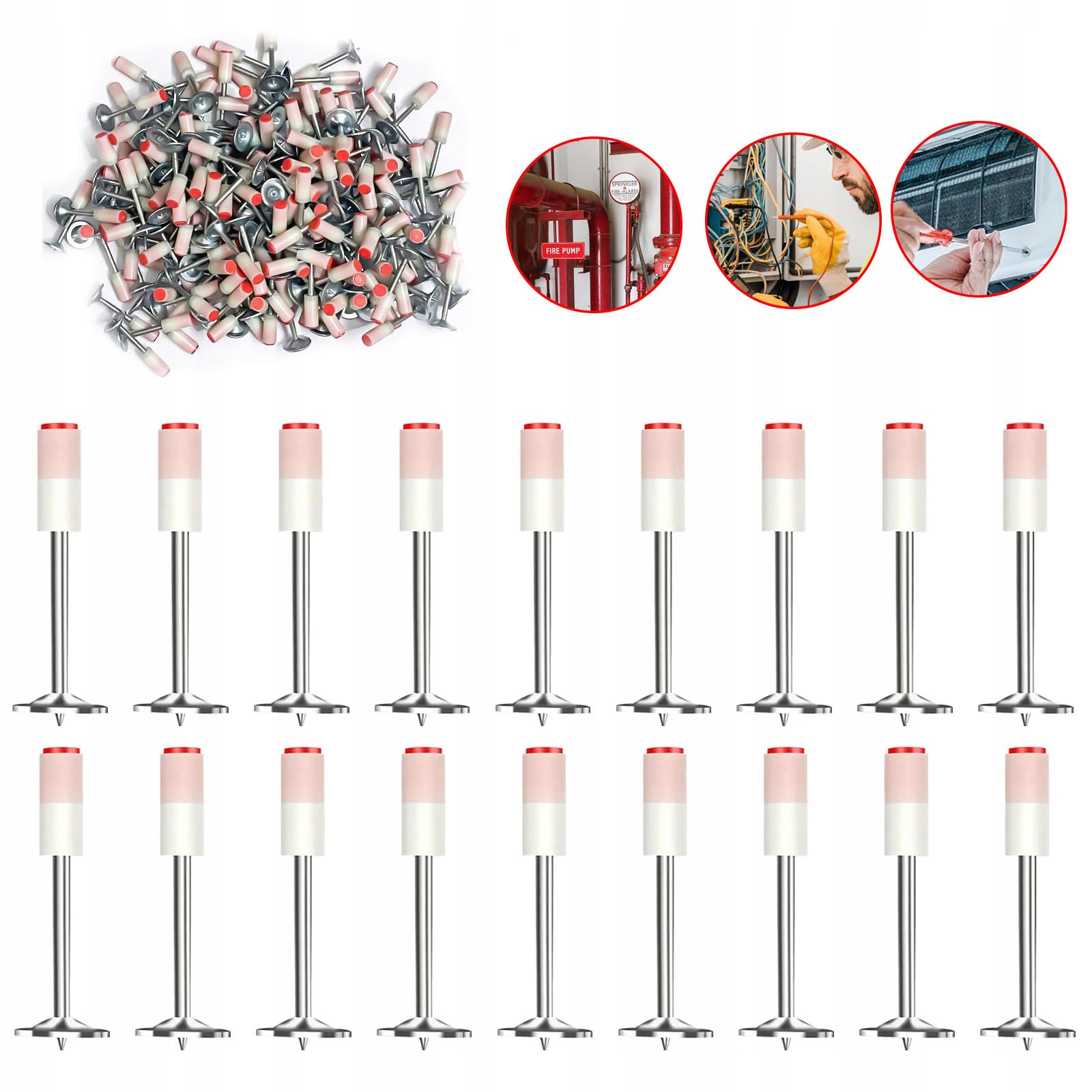 400ks Hřebíky do betonu, kovu a dřeva pro ruční hřebíkovačku