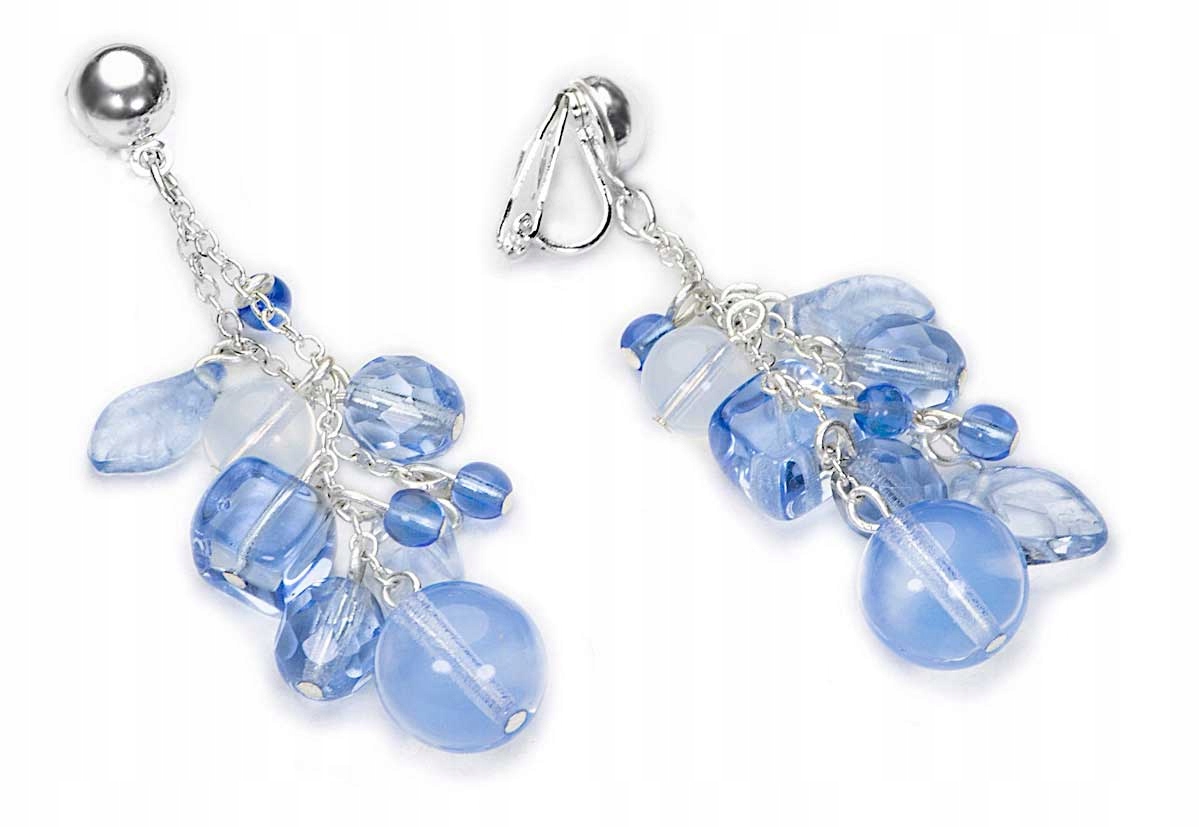 

Długie Klipsy Uszy Niebieskie Wiszące Kiara Modne