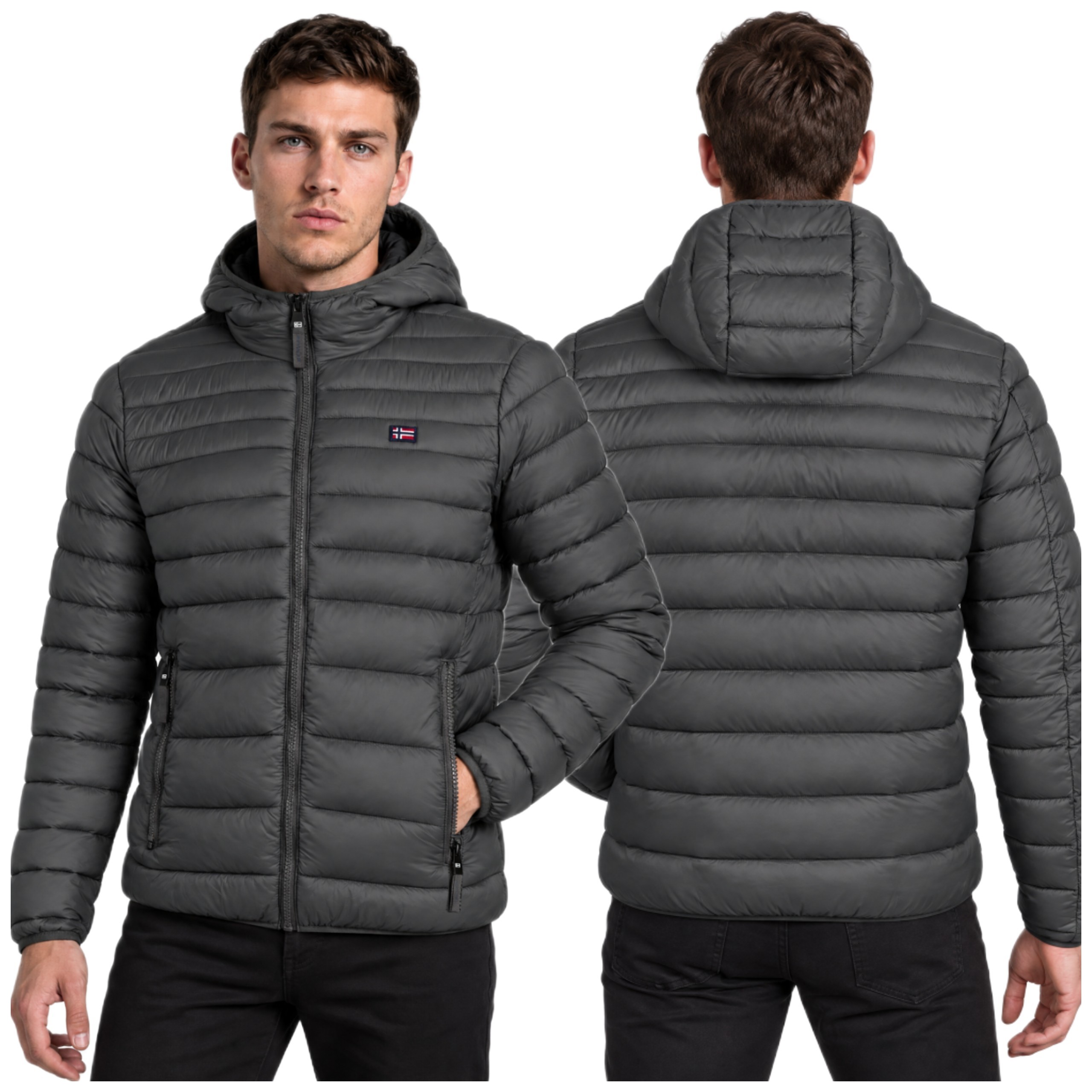 Zimní bunda Norway zateplená s kapucí Windproof L