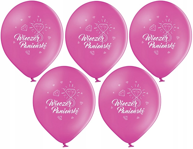 

Balony Na Wieczór Panieński Różowe Diament 5 Sztuk
