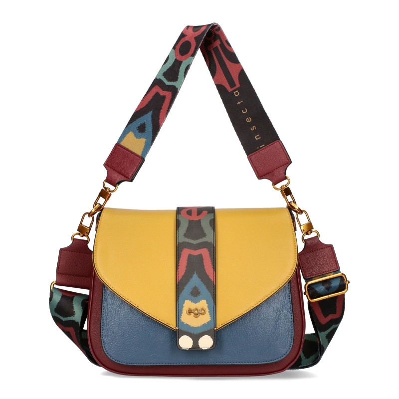 Torebka Damska Ego Z Wymiennymi Klapkami Listonoszka Z Eko Skóry ECR0028IN