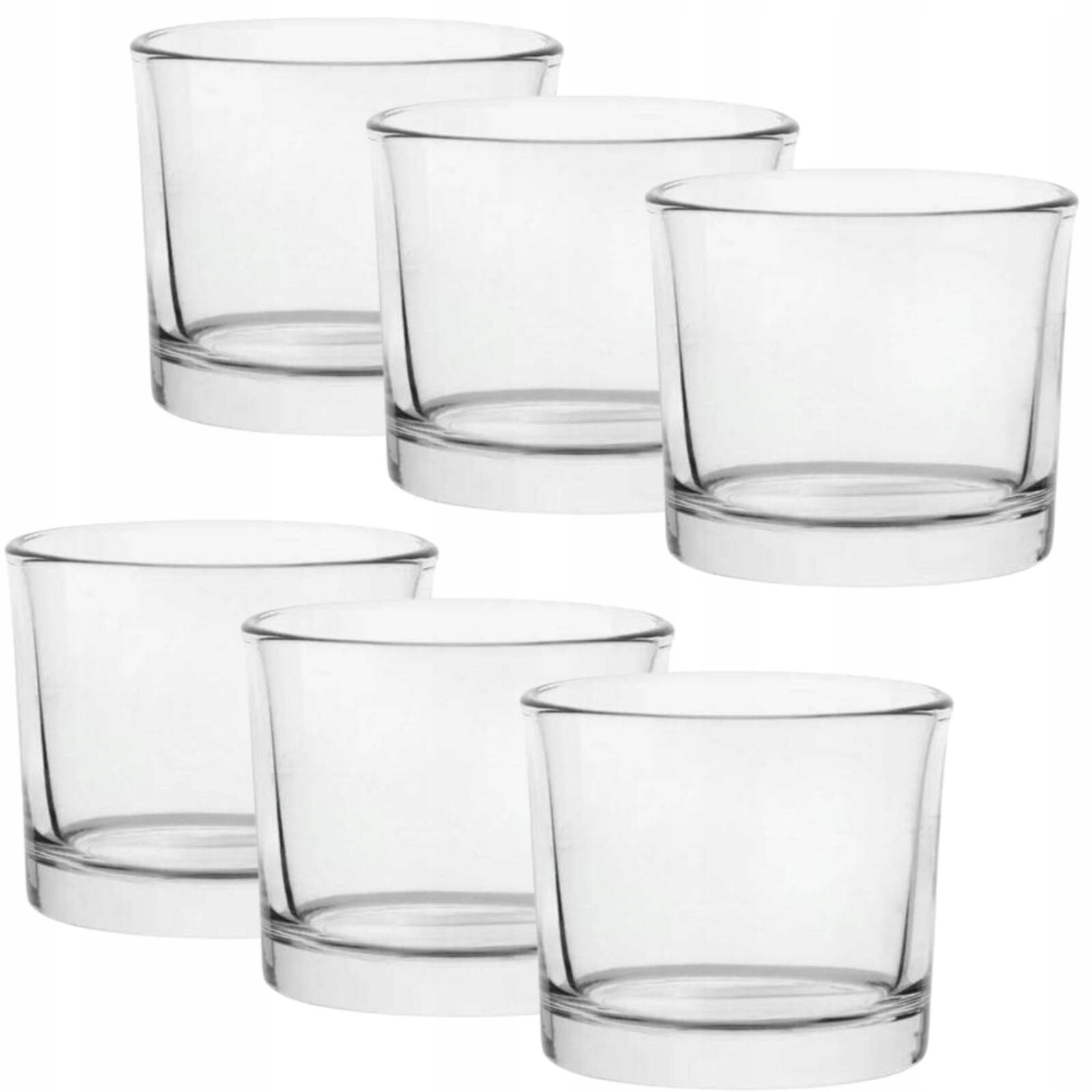 Transparentní skleněné nádoby na zalévané svíčky 320 ml 24 kusů