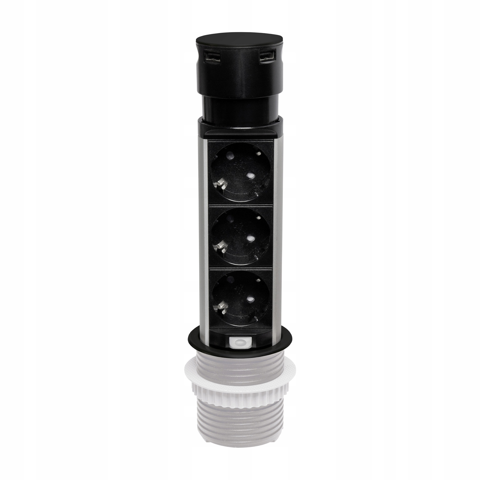 Zabudovatelná nábytková zásuvka 3x 230 V Schuko a 2x Usb-a W-72013