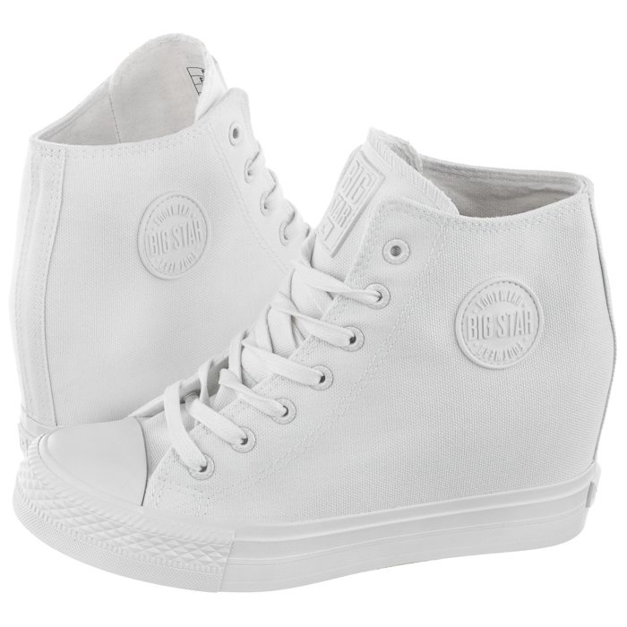

Buty Damskie Sneakersy na Koturnie Big Star Białe