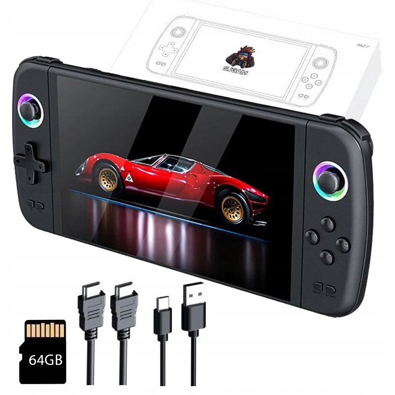 Przenośna duża konsola do gier 7 cali M27 emulator video game 20000 gier
