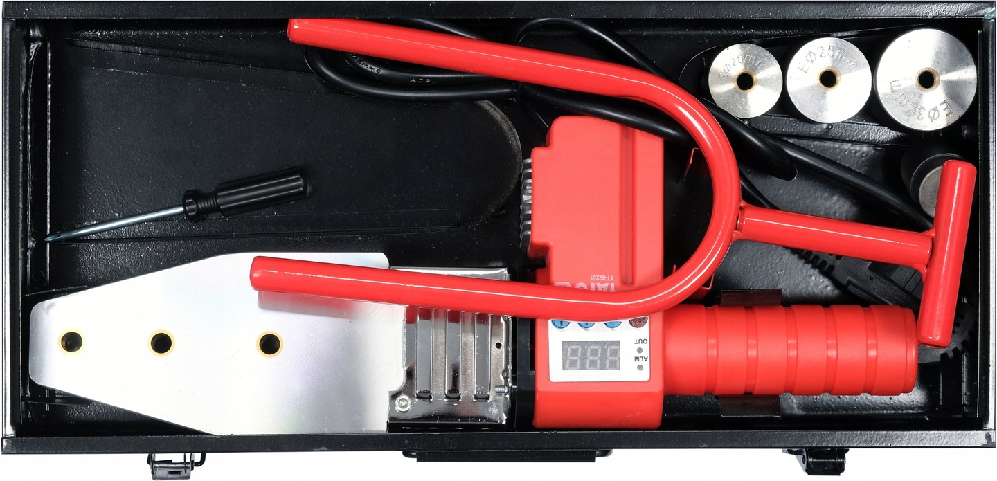 YATO ZGRZEWARKA DO RUR TERMOPLASTYCZNYCH 800W MATRYCE 16-32mm WYŚWIETLACZ Maksymalna średnica pracy 32 mm