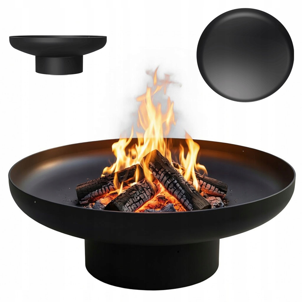 Záhradné ohnisko Fuego 600 okrúhle mobilné ohnisko gril 60,0x60,0x22,0 cm