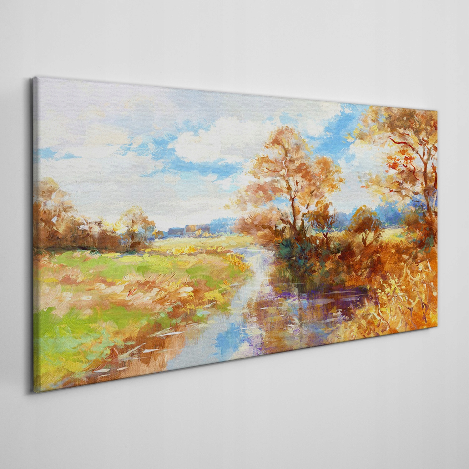 

Obraz na ramie płótno Drzewa rzeka niebo 120x60 cm