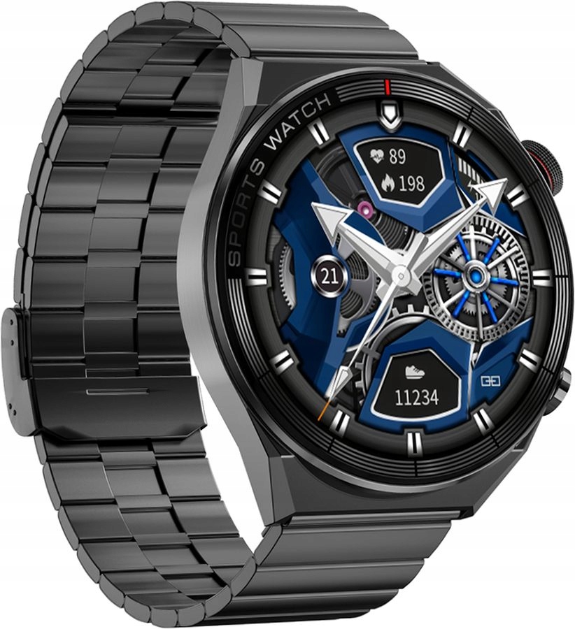 Smartwatch Rubicon RNCE99 SMARUB194 Čierne Spojenie Pulz Kroky Oceľ