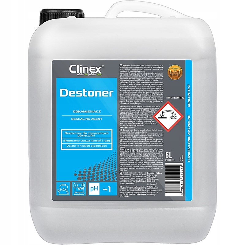 Odvápňovač Clinex Destoner, 5 l