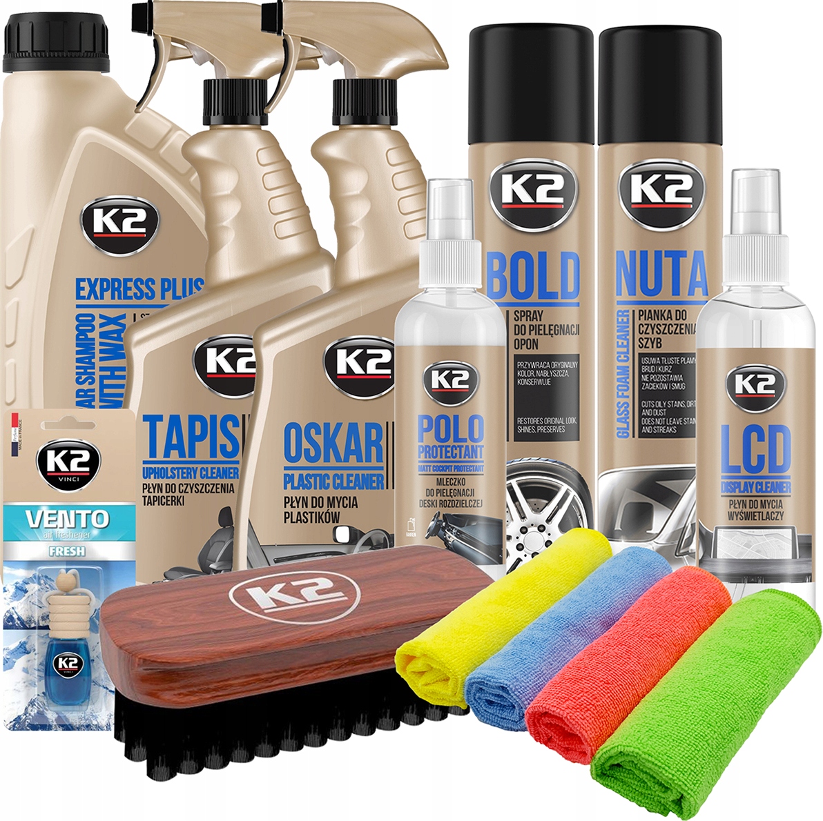 

Zestaw Kosmetyków Do Pielęgnacji Auta Samochodu K2