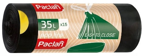 

Paclan Eco Line 35L Worki na śmieci z taśmą 15szt