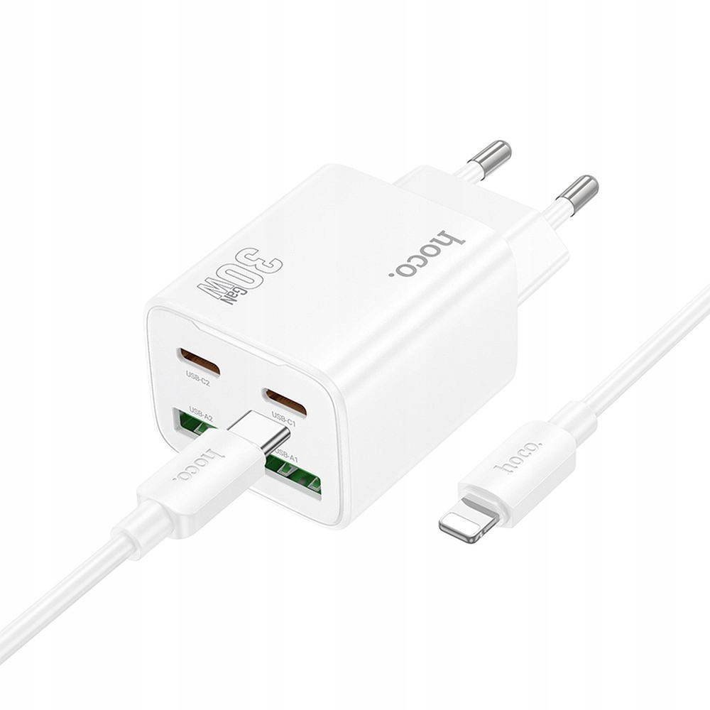 Ładowarka sieciowa do telefonu Hoco 2 x Usb C 2 x Usb A QC3.0 Pd 3A 30W